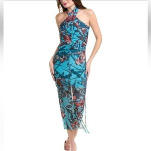 All Saints Lagoon Blue Pink Kaih Mesh Batu Midi
Floral Halter Dress 12